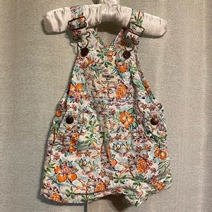 Osh Kosh B’Gosh Hawaiian print overall shorts